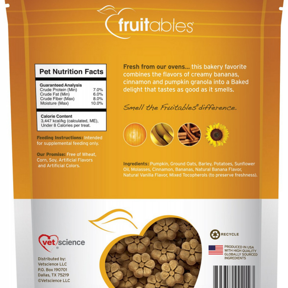 Fruitables Crunchy Pumpkin & Banana Dog Treats