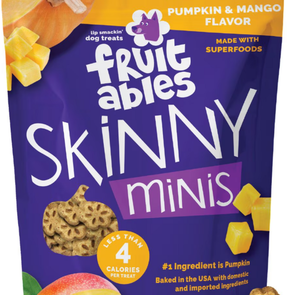 Fruitables Chewy Skinny Minis Pumpkin Mango Flavor Dog Treats