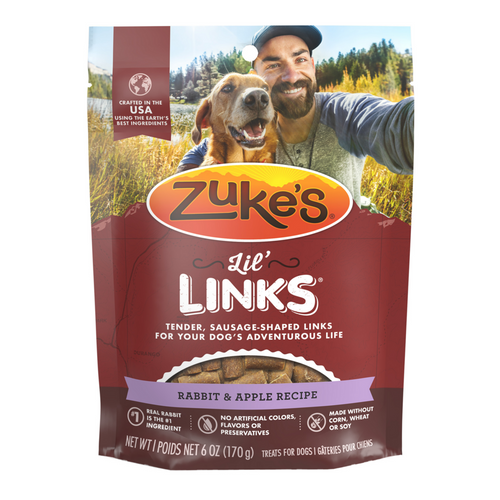 Zukes Lil' Links Grain Free Rabbit and Apple Recipe for Dogs