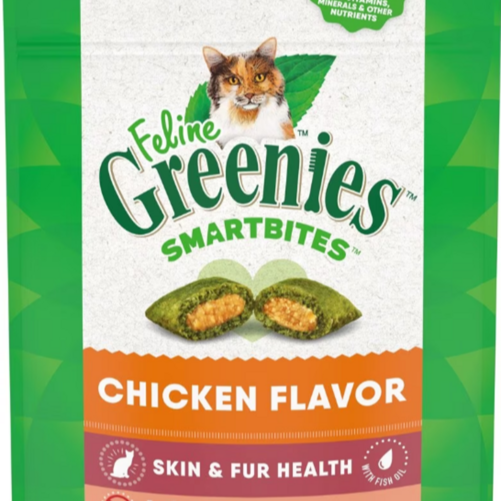 Greenies Smartbites Skin and Fur Chicken Cat Treats