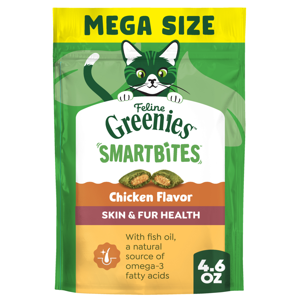 Greenies Smartbites Skin and Fur Chicken Cat Treats