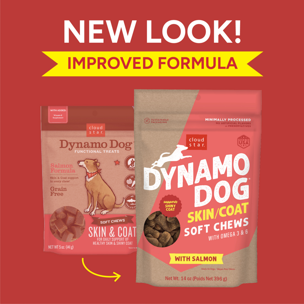 
                  
                    Cloud Star Dynamo Dog Functional Soft Chews Skin and Coat Salmon Dog Treats
                  
                