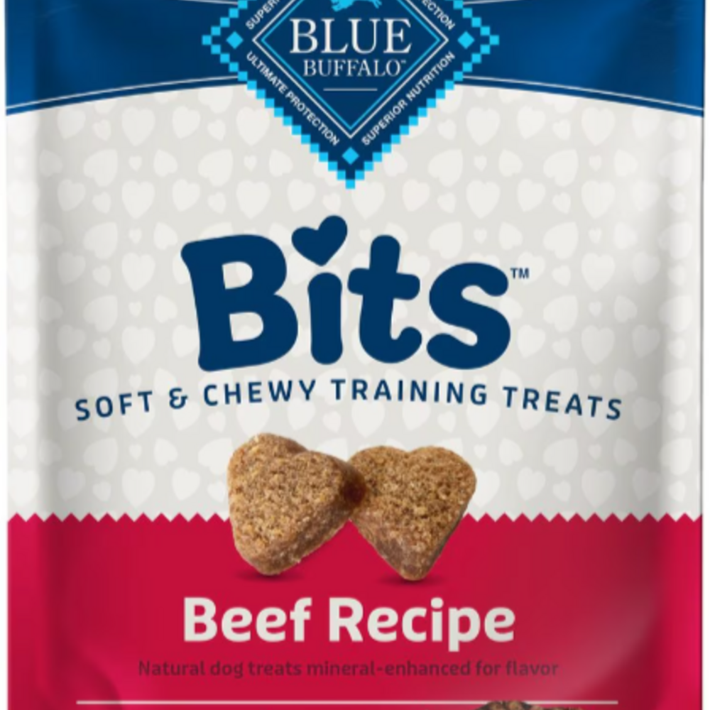 Blue Buffalo Bits Tender Beef Natural Soft Moist Training Dog Treats