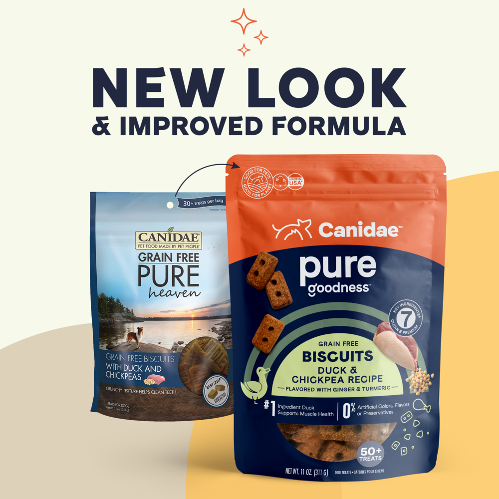 
                  
                    Canidae Grain Free PURE Heaven Biscuits with Duck and Chickpeas Dog Treats
                  
                