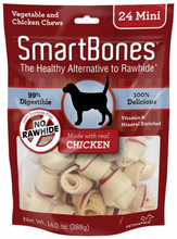 Load image into Gallery viewer, SmartBones Mini Chicken Chew Bones Dog Treats