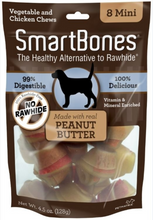 Load image into Gallery viewer, SmartBones Mini Peanut Butter Chew Bones Dog Treats