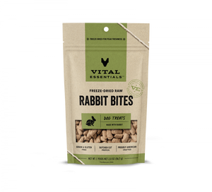 Vital Essentials Freeze Dried Rabbit Bites Vital Treats for Dogs