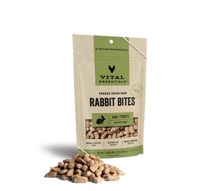 Vital Essentials Freeze Dried Rabbit Bites Vital Treats for Dogs