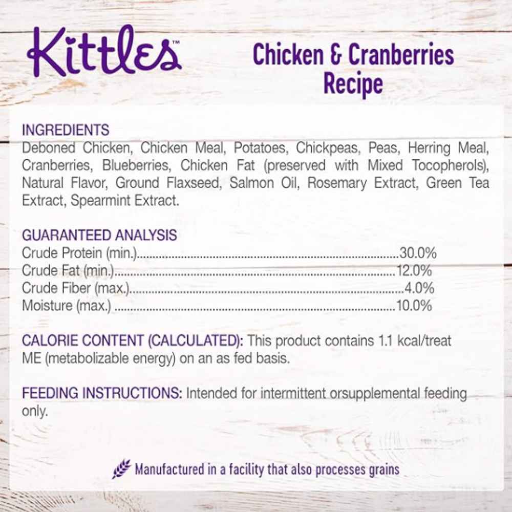 
                  
                    Wellness Kittles Crunchy Chicken & Cranberry Cat Treats
                  
                