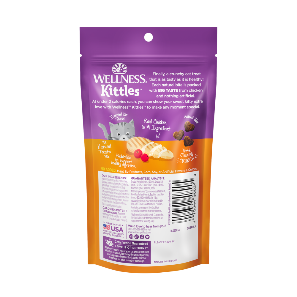 
                  
                    Wellness Kittles Crunchy Chicken & Cranberry Cat Treats
                  
                