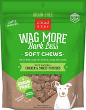 Load image into Gallery viewer, Cloud Star Wag More Bark Less Soft Chews Grain Free Chicken &amp; Sweet Potato Dog Treats