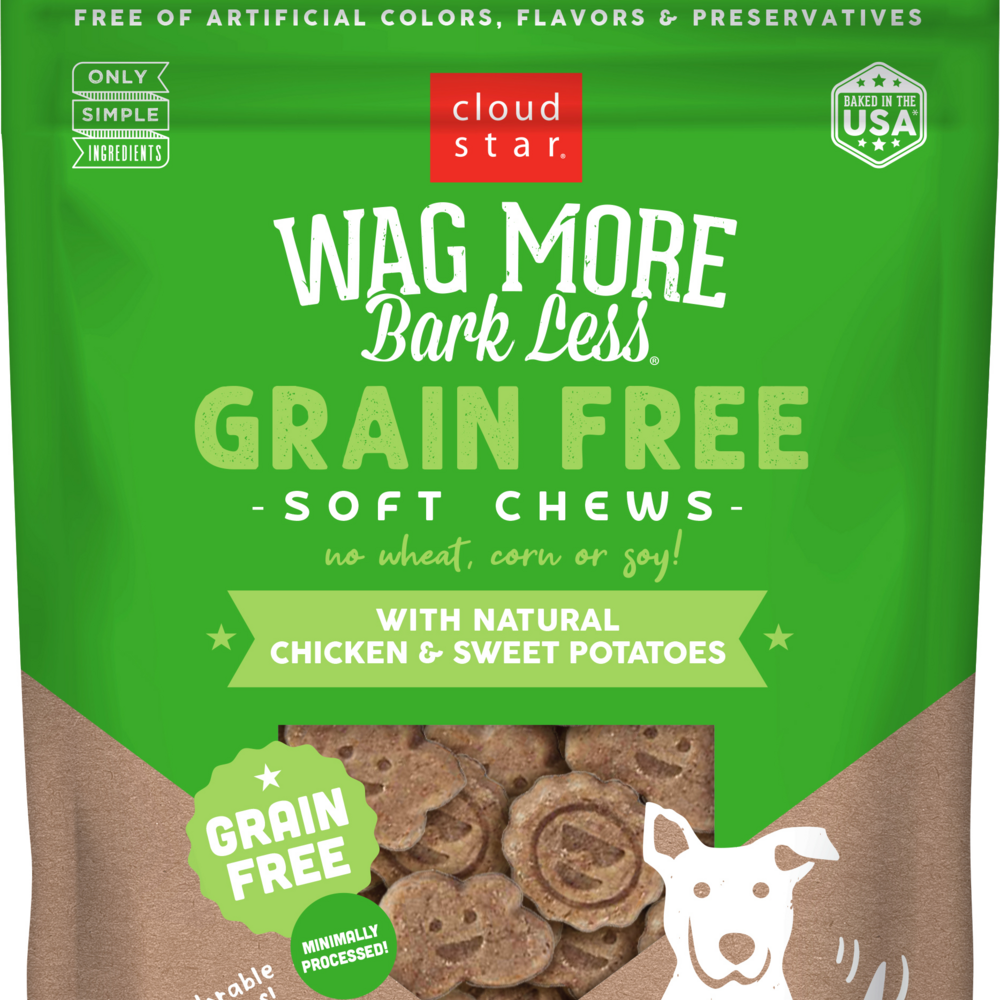 
                  
                    Cloud Star Wag More Bark Less Soft Chews Grain Free Chicken & Sweet Potato Dog Treats
                  
                