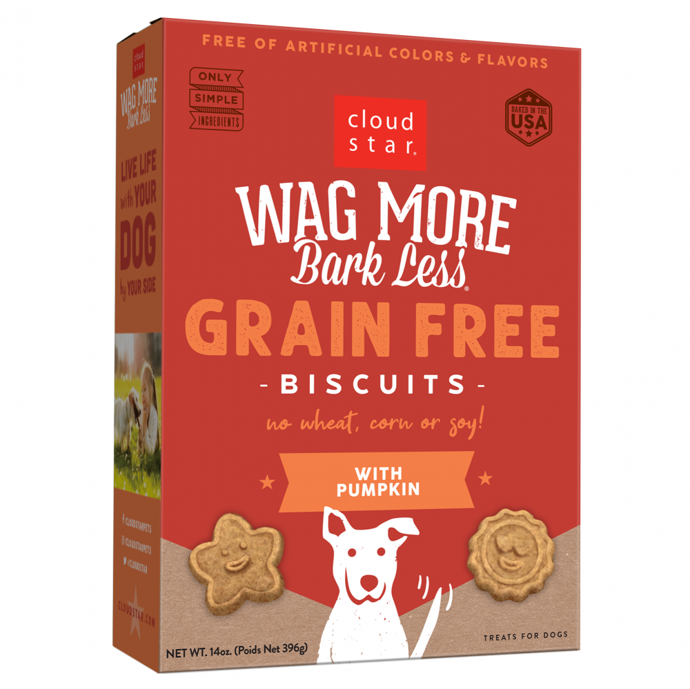 
                  
                    Cloud Star Wag More Bark Less Oven Baked Grain Free Pumpkin Dog Treats
                  
                