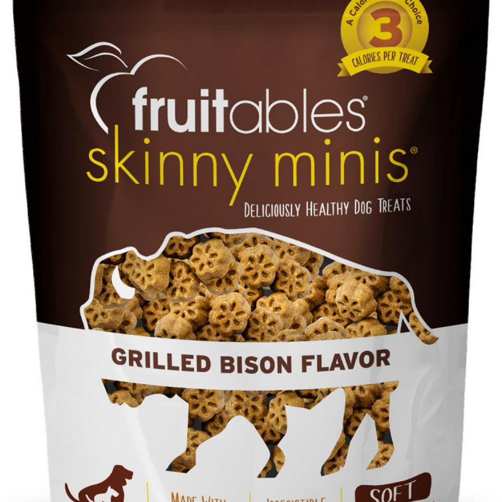 Fruitables Skinny Minis Grilled Bison Flavor Soft & Chewy Dog Treats