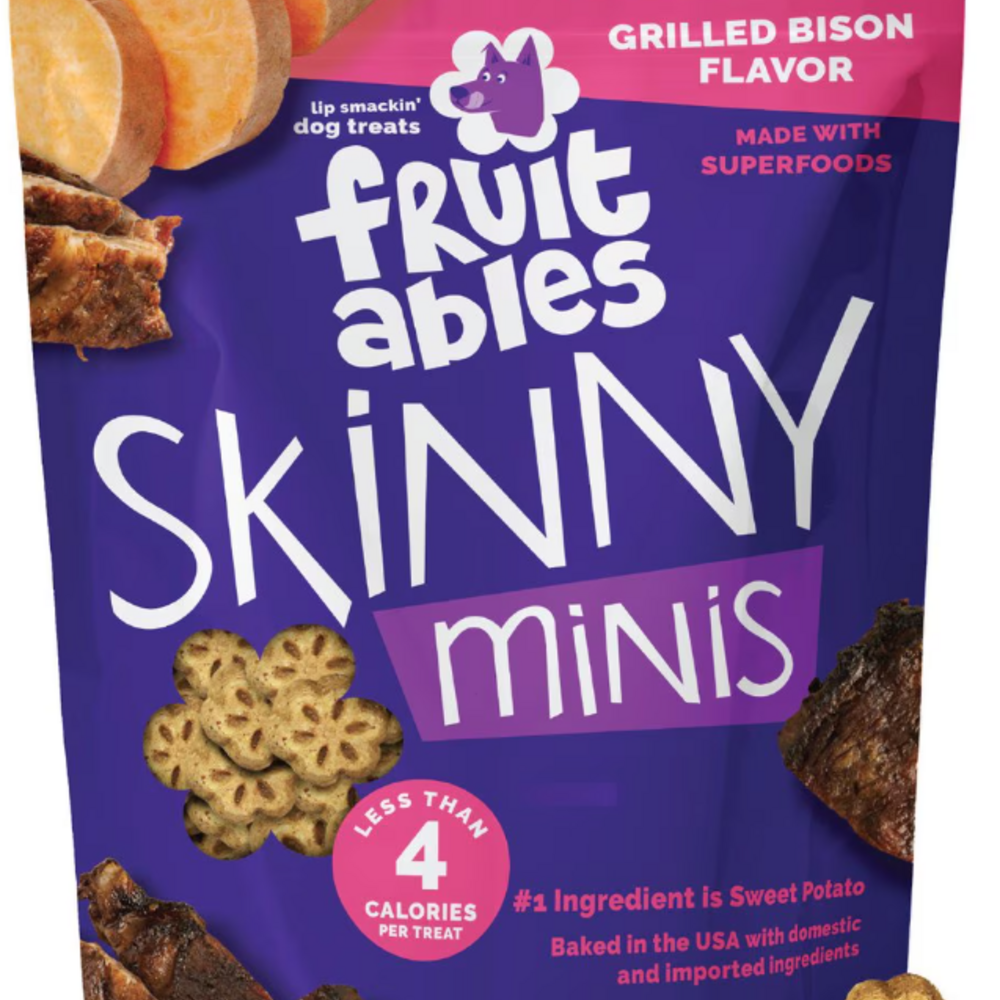 Fruitables Skinny Minis Grilled Bison Flavor Soft & Chewy Dog Treats