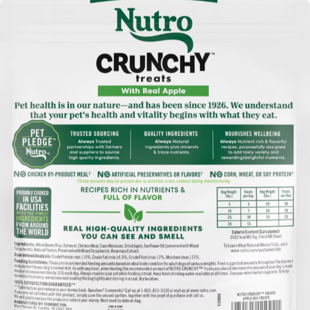 
                  
                    Nutro Crunchy Treats with Real Apple Dog Treats
                  
                