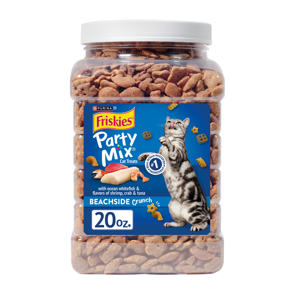 
                  
                    Friskies Party Mix Crunch Beachside Shrimp, Crab and Tuna Cat Treats
                  
                