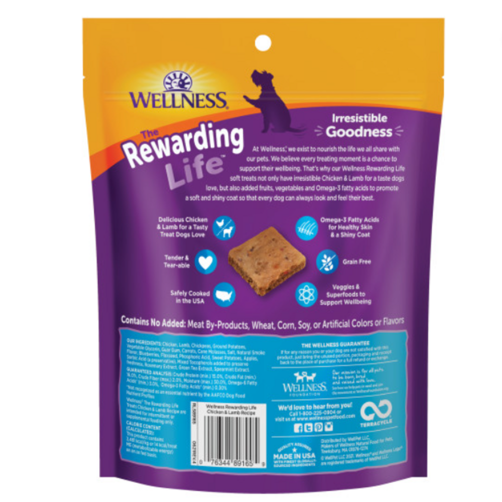 Wellness Natural Grain Free Wellbites Chicken and Lamb Recipe Dog Treats