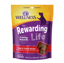 Load image into Gallery viewer, Wellness Natural Grain Free Wellbites Soft Beef and Turkey Recipe Dog Treats