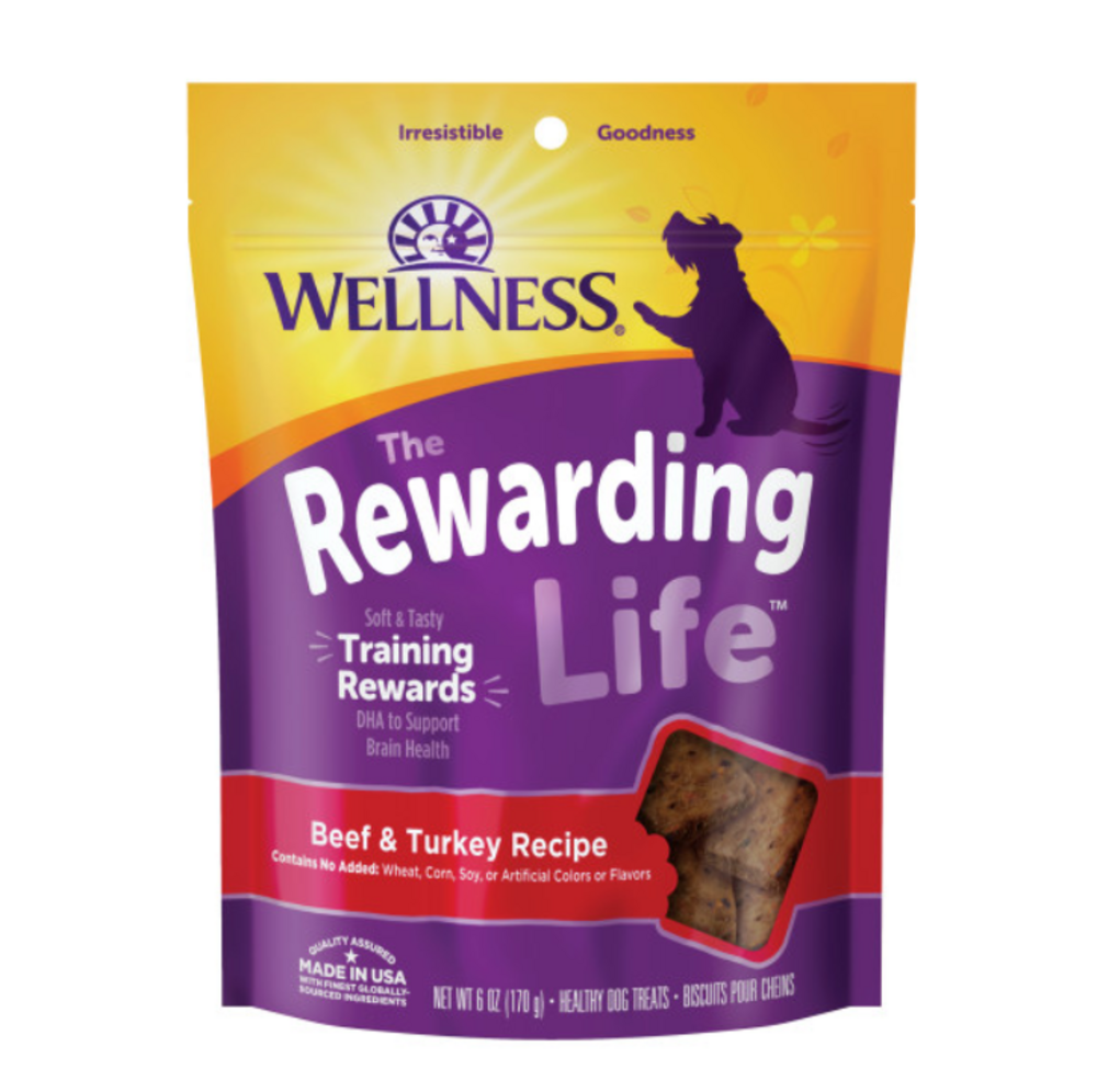 
                  
                    Wellness Natural Grain Free Rewarding Life Beef & Turkey Dog Treats
                  
                