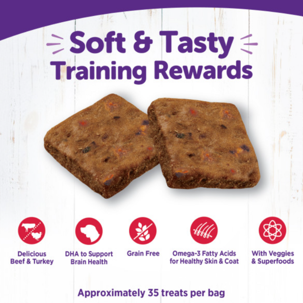 
                  
                    Wellness Natural Grain Free Rewarding Life Beef & Turkey Dog Treats
                  
                