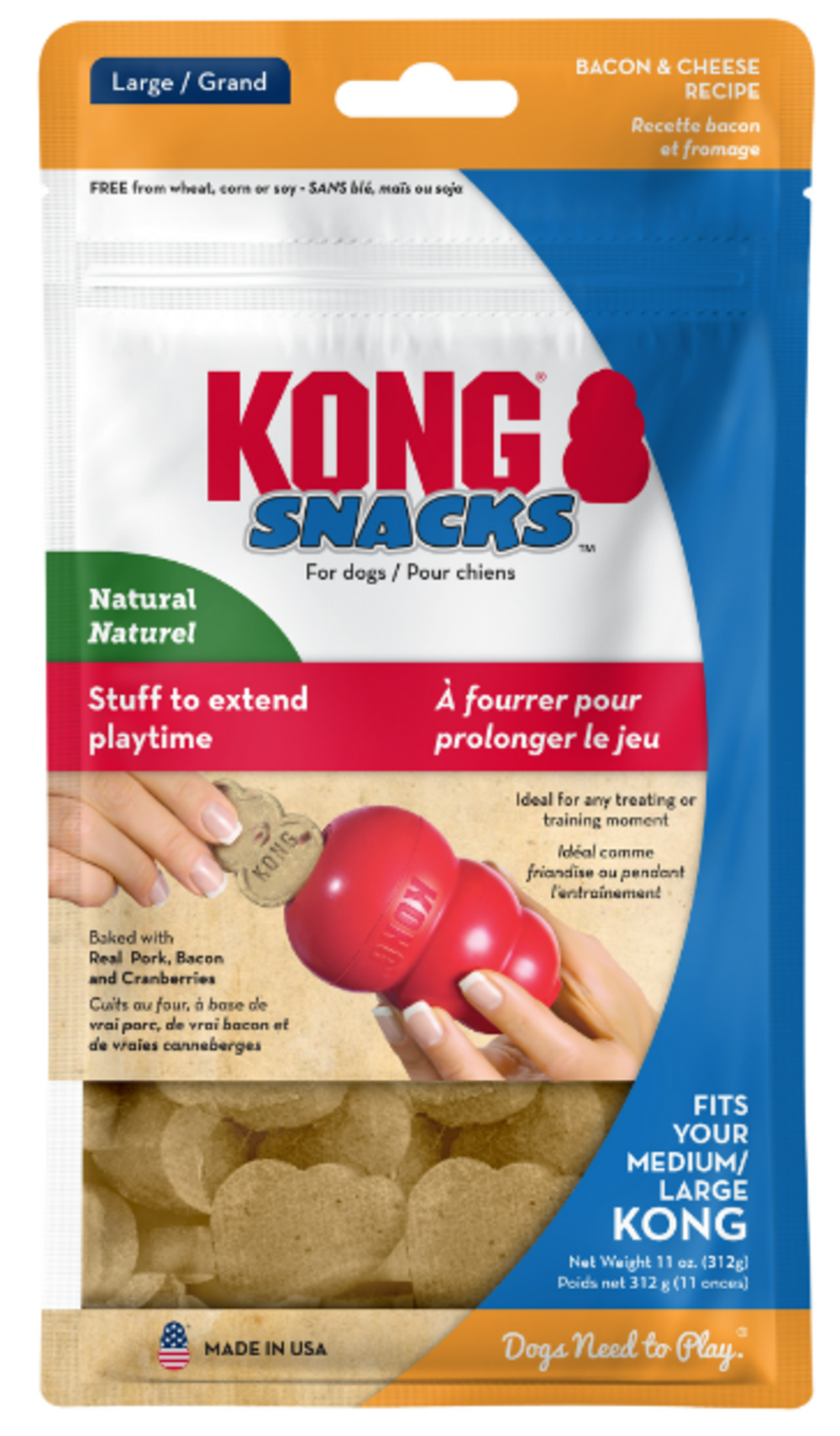 Kong Snacks Bacon & Cheddar Dog Treats