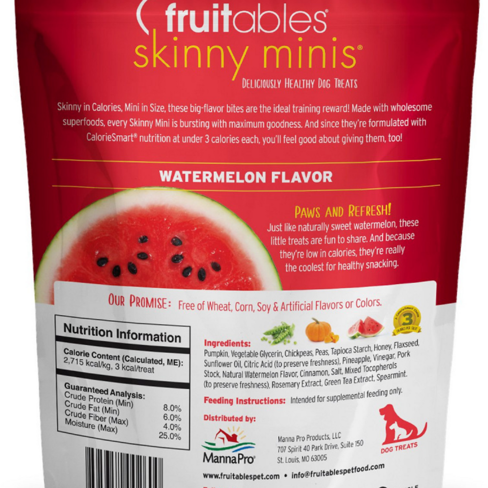 Fruitables Skinny Minis Chewy Watermelon Dog Treats