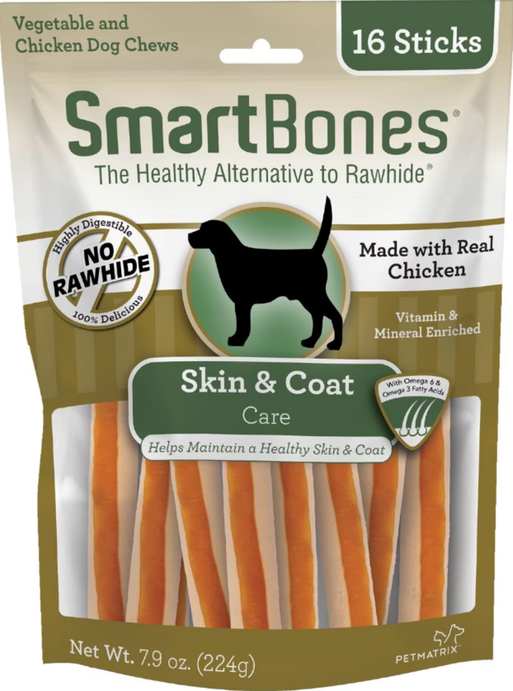 SmartBones Skin & Coat Care Chicken Chews Dog Treats