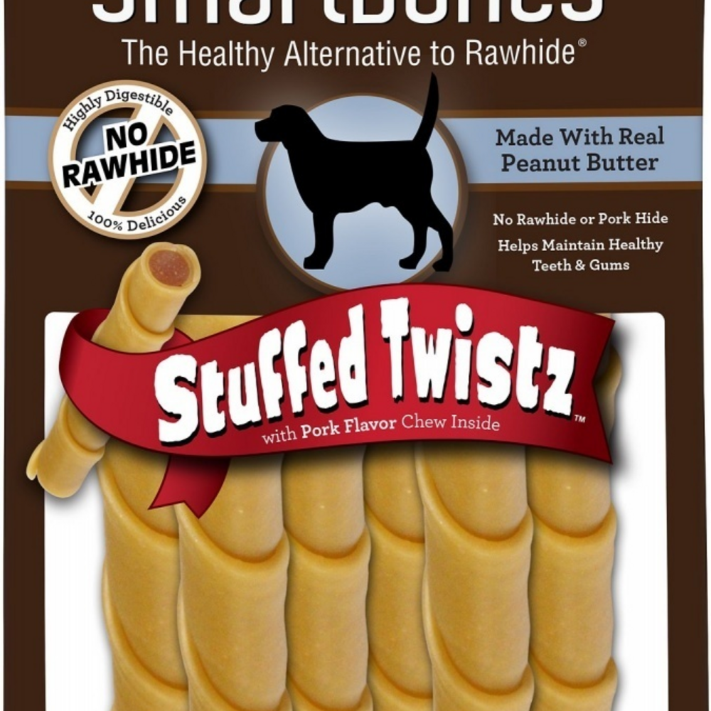 SmartBones Stuffed Twistz Peanut Butter Chew Dog Treats