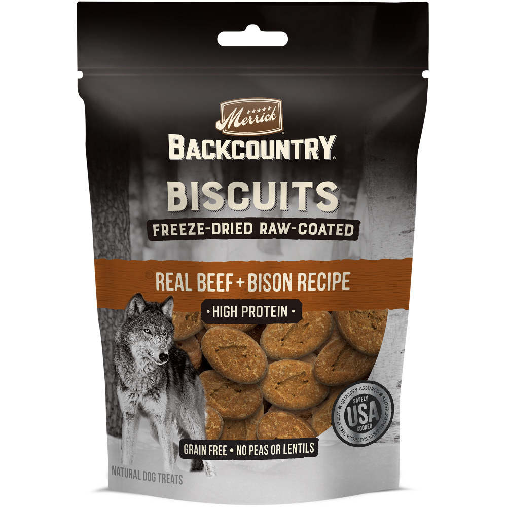 Merrick Backcountry Raw Coated Beef and Bison Freeze Dried Dog Treats