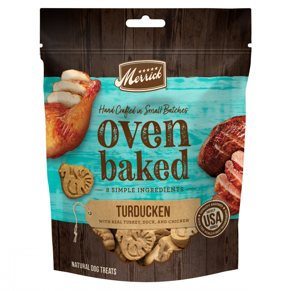 
                  
                    Merrick Oven Baked Turducken Turkey Duck & Chicken Dog Treats
                  
                