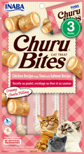 Load image into Gallery viewer, Inaba Cat Churu Bites Chicken Recipe Wraps Tuna With Salmon Recipe Cat Treats