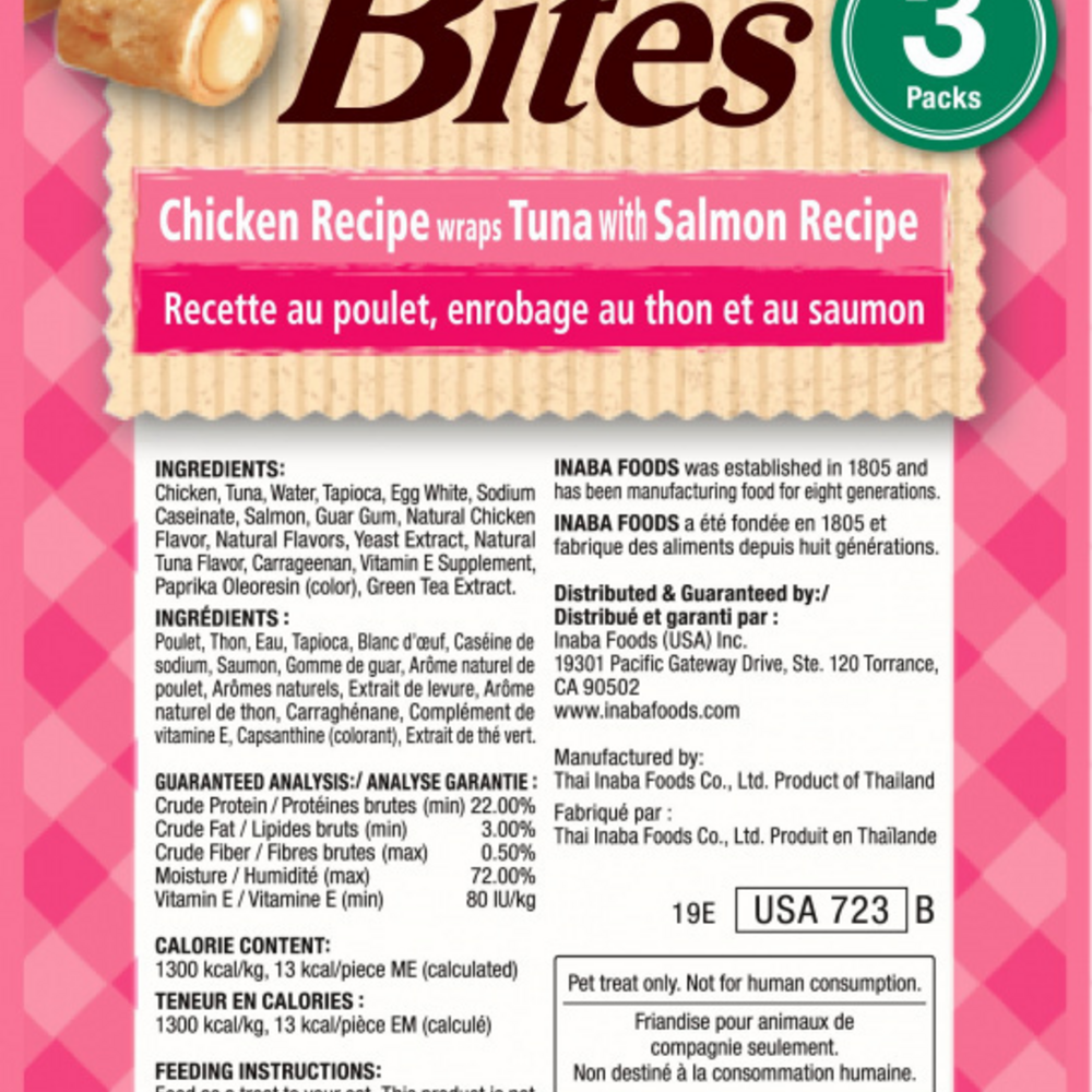 
                  
                    Inaba Cat Churu Bites Chicken Recipe Wraps Tuna With Salmon Recipe Cat Treats
                  
                