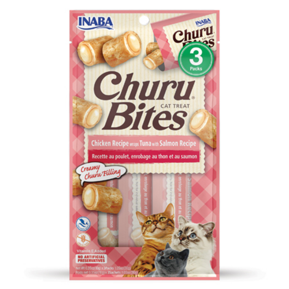 Inaba Cat Churu Bites Chicken Recipe Wraps Tuna With Salmon Recipe Cat Treats