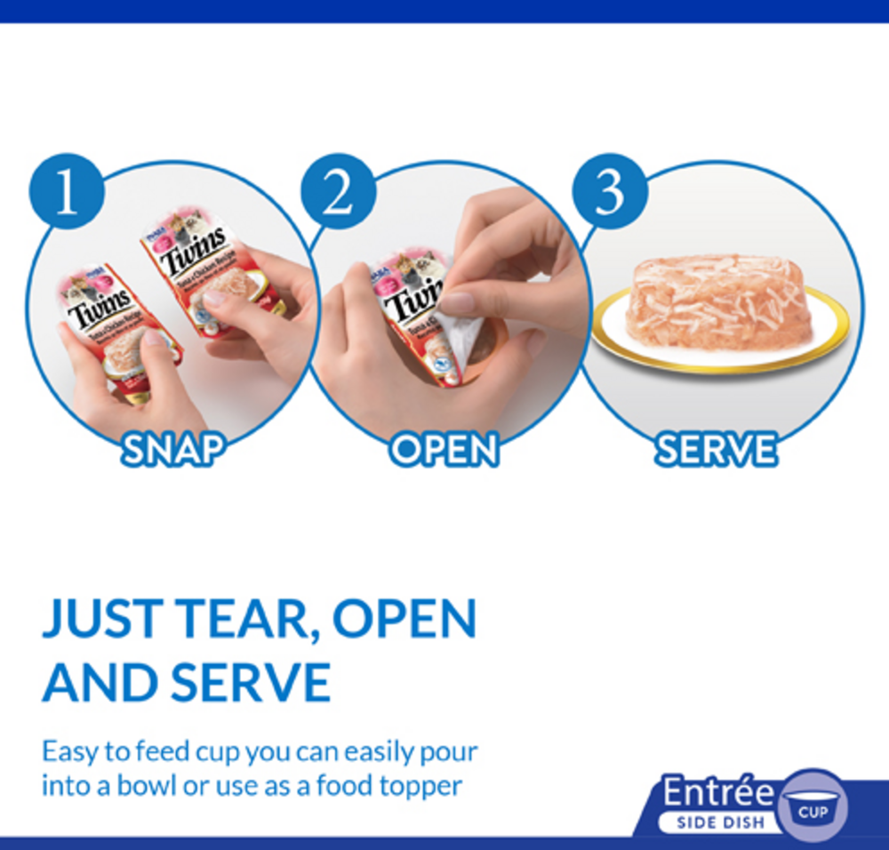 Inaba Cat Twin Cups Tuna & Chicken Recipe Cat Food Topper