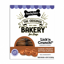 Load image into Gallery viewer, Three Dog Bakery Lick&#39;n Crunch Carob with Peanut Butter Flavored Filling