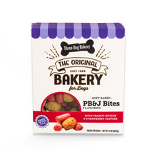 Load image into Gallery viewer, Three Dog Bakery Soft-Baked Peanut Butter &amp; Jelly Bites