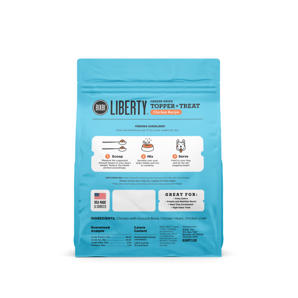 Bixbi Liberty Chicken Freeze Dried Topper & Treat