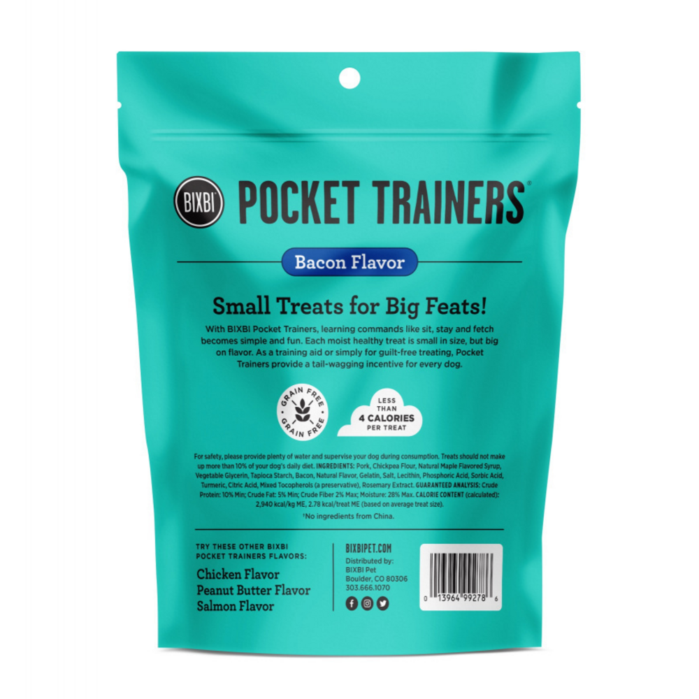 Bixbi Pocket Trainers Bacon Dog Treats