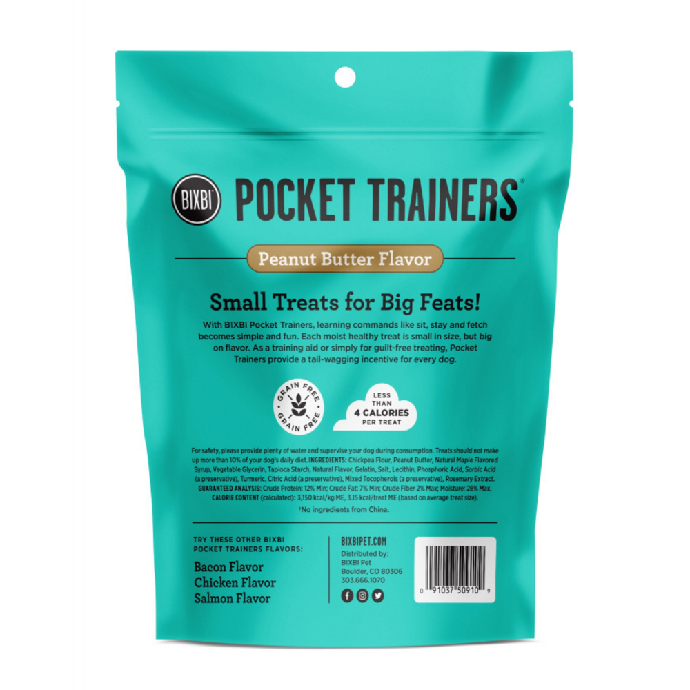 BIXBI Pocket Trainers Peanut Butter Dog Treats