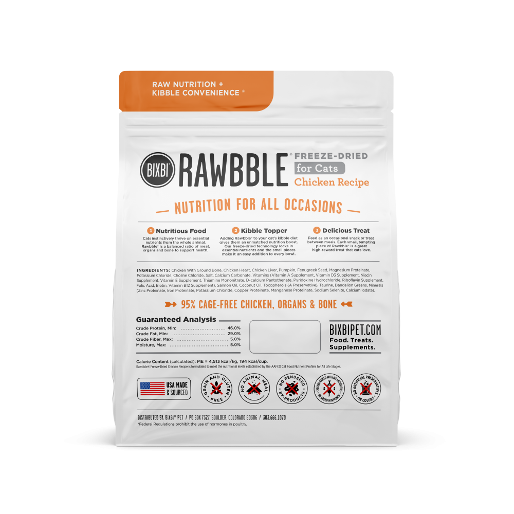 Bixbi Rawbble Chicken Freeze Dried for Cats