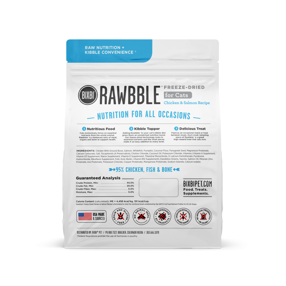 Bixbi Rawbble Chicken/Salmon Freeze Dried for Cats