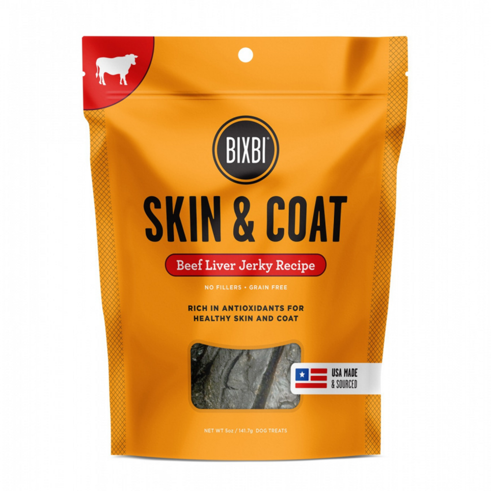 Bixbi Skin & Coat Beef Liver Jerky Dog Treats