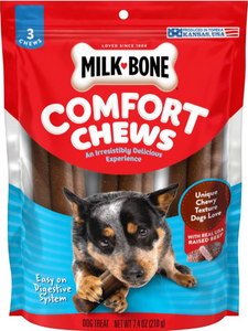 Milk-Bone Comfort Chews, Dog Treats with Unique Chewy Texture and Real Beef