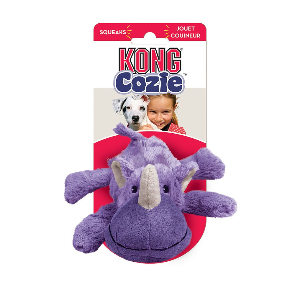 Kong Rosie Rhino Cozie Plush Dog Toy