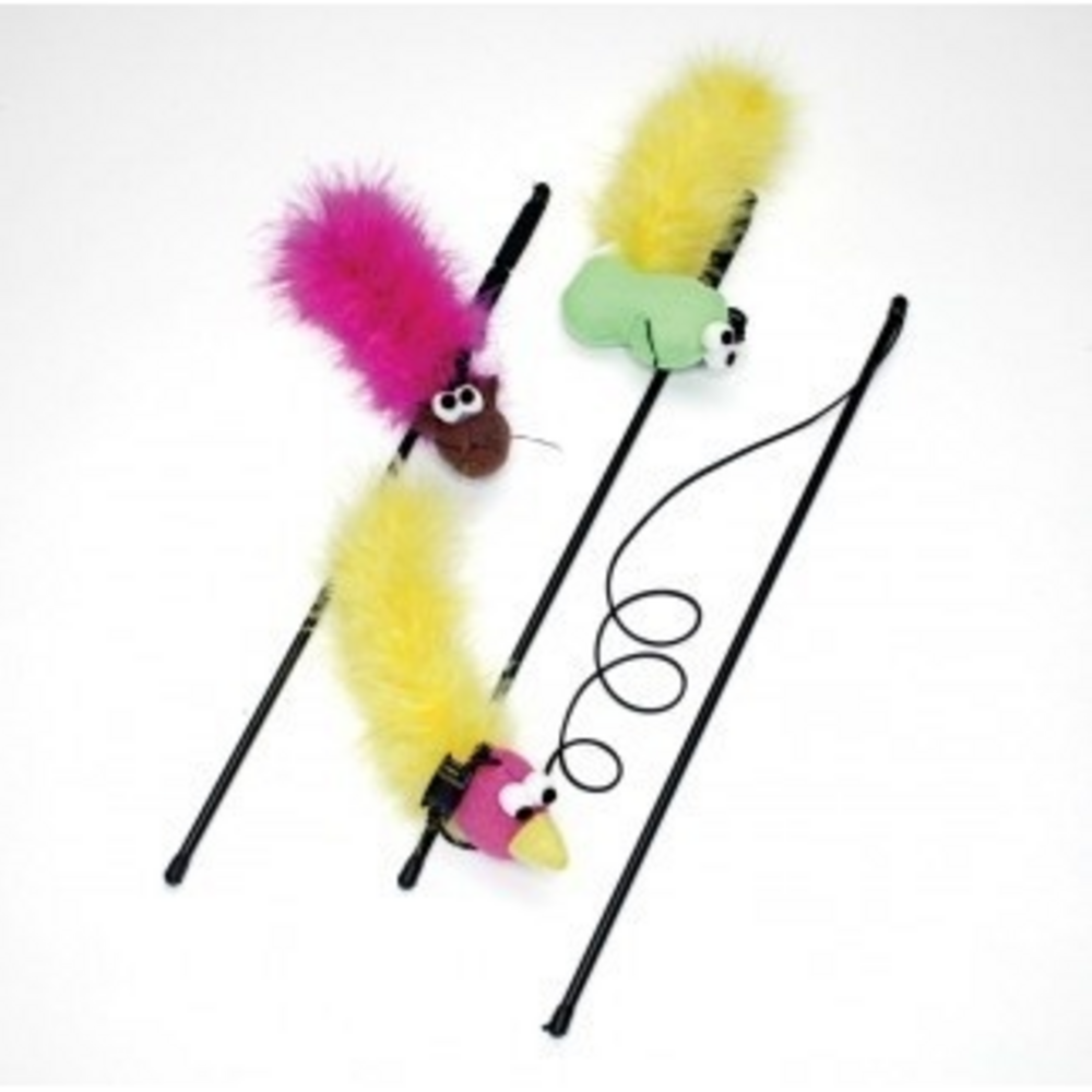 Spot Feather Boa Catnip Teaser Wand