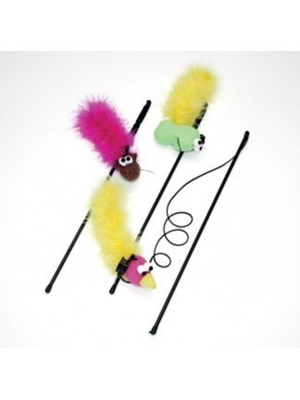 Spot Feather Boa Catnip Teaser Wand