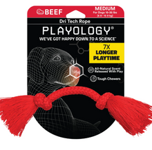 Load image into Gallery viewer, Playology Dri-Tech Rope Beef Scented Dog Toy