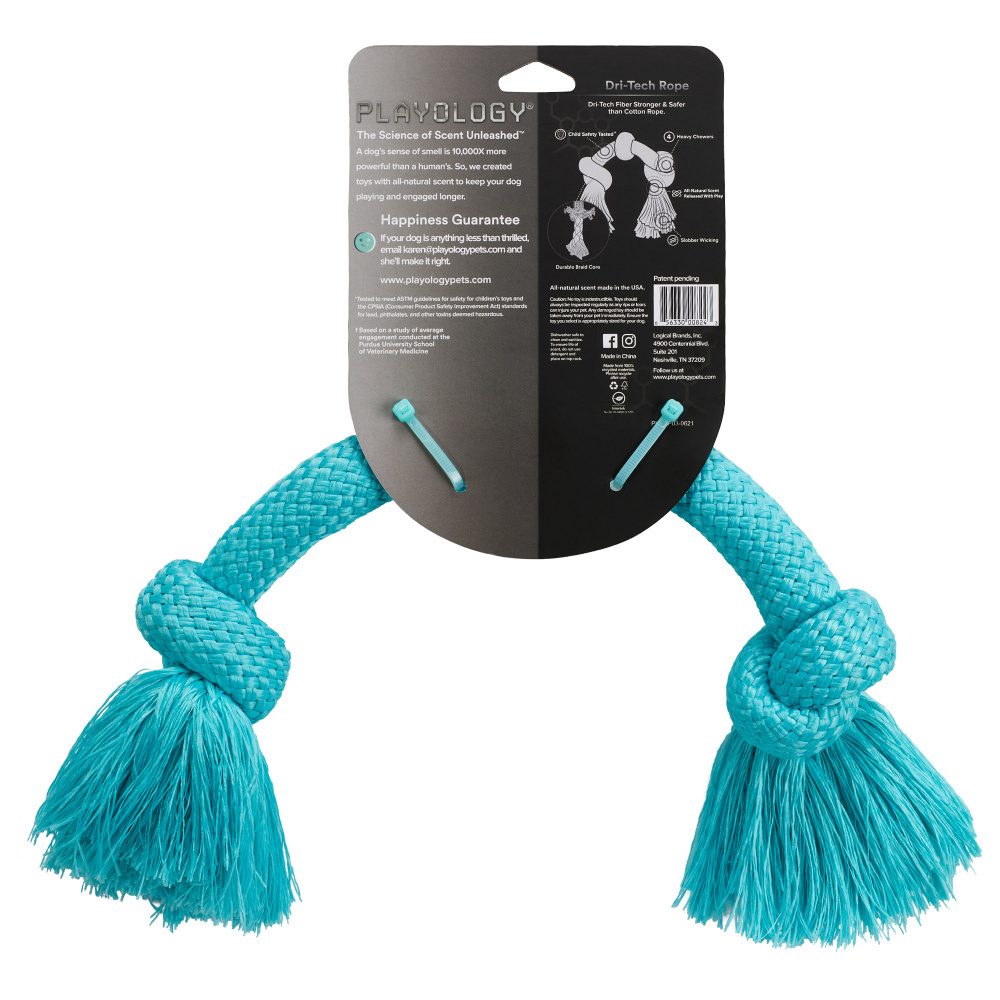 Playology Dri - Tech Rope Peanut Butter Scented Dog Toy