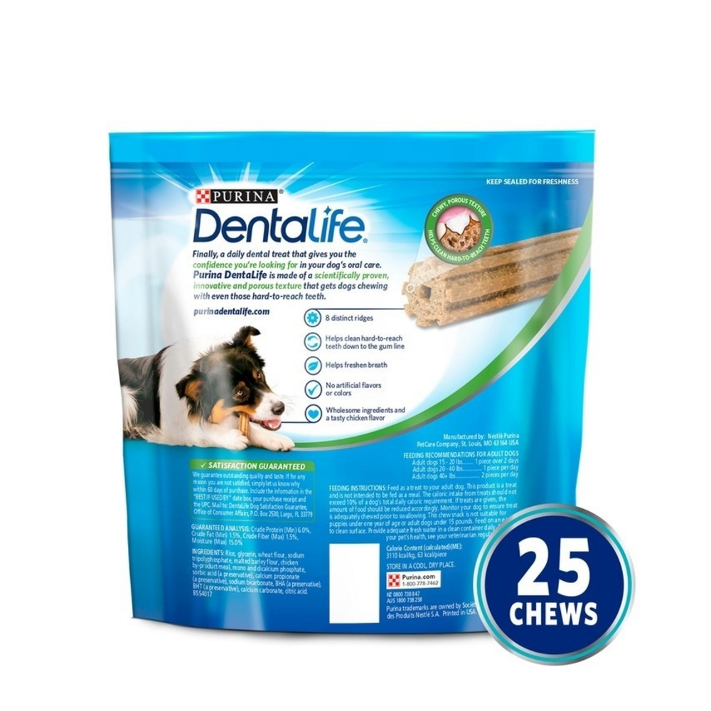 
                  
                    Purina Dentalife Daily Oral Care Adult Small & Medium Breed Chicken Flavor Dog Treats
                  
                